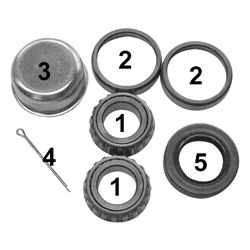 RT RTBEA200 - Bearing Kits 2K lb - 44643(2),44610(2), Seal, Cap RT