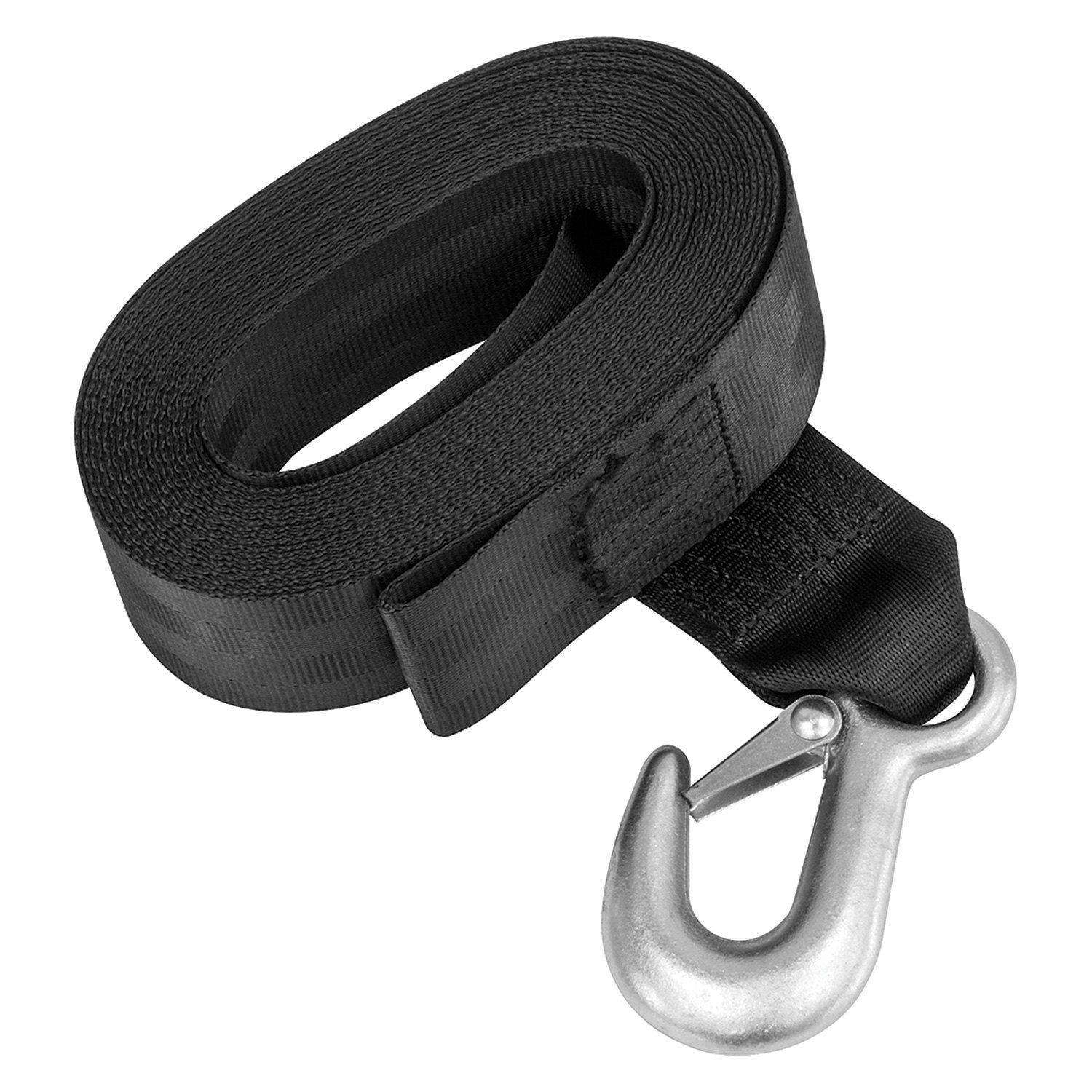 Fulton 501202 20' x 2" Black Winch Strap With Hook
