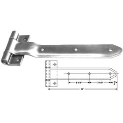 ZINC PLATED HINGE 12"EMBOSS