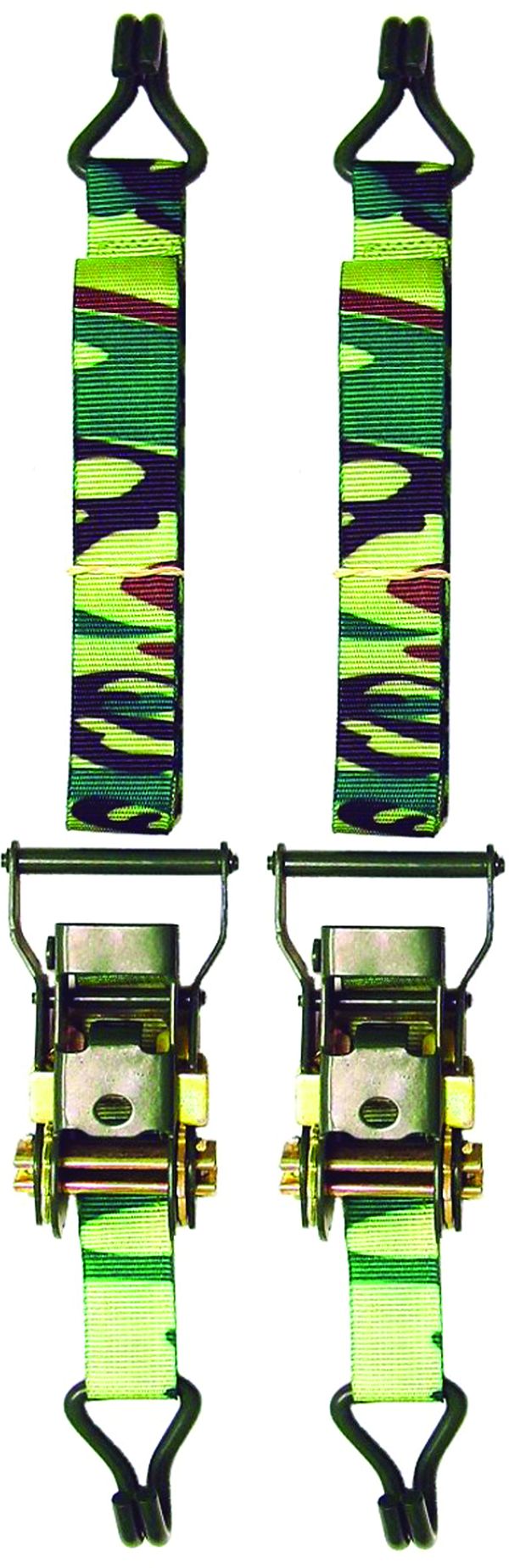 Camouflage Tie Down Set 2 Pieces, 1" X 15', 1500Lb