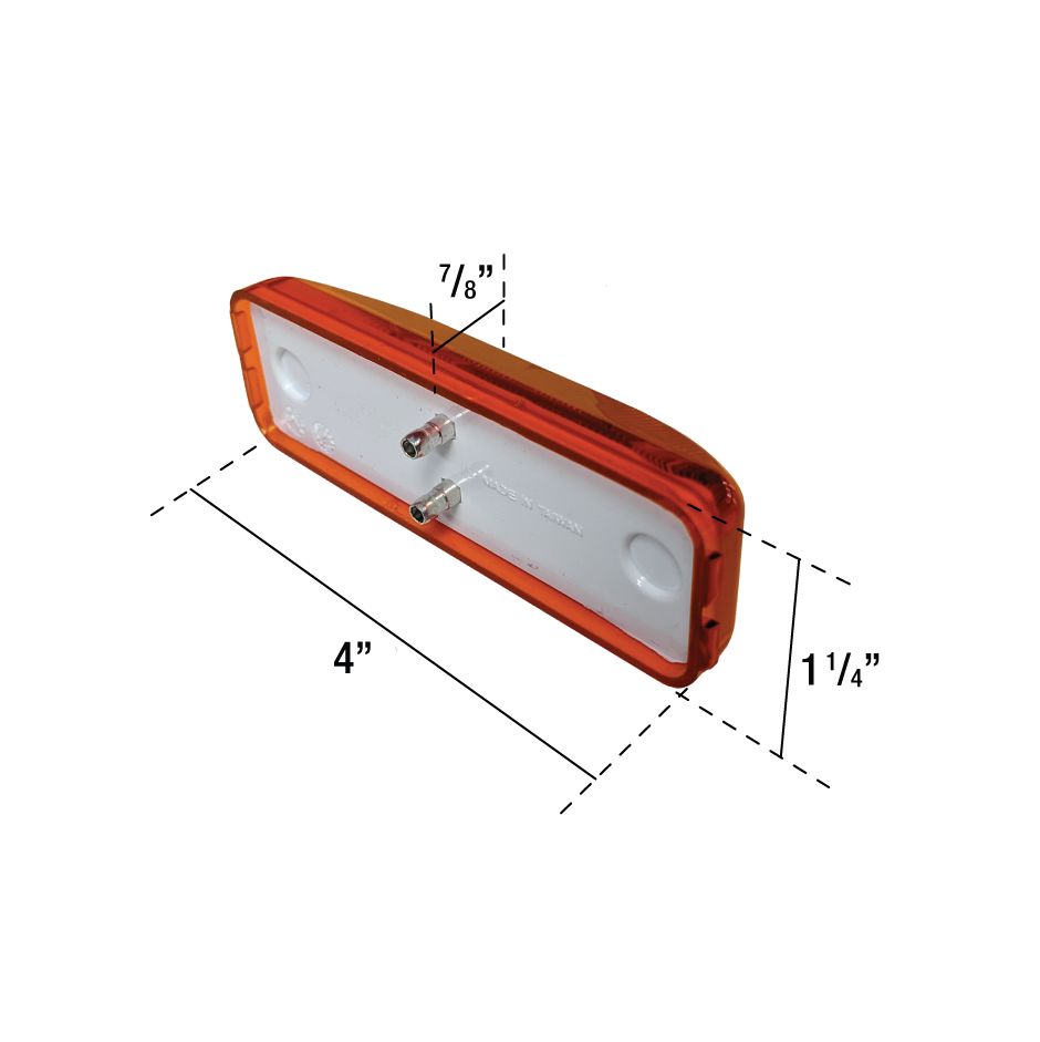 Uni-Bond SE1040A - 4" x 1" Side Marker Light Amber