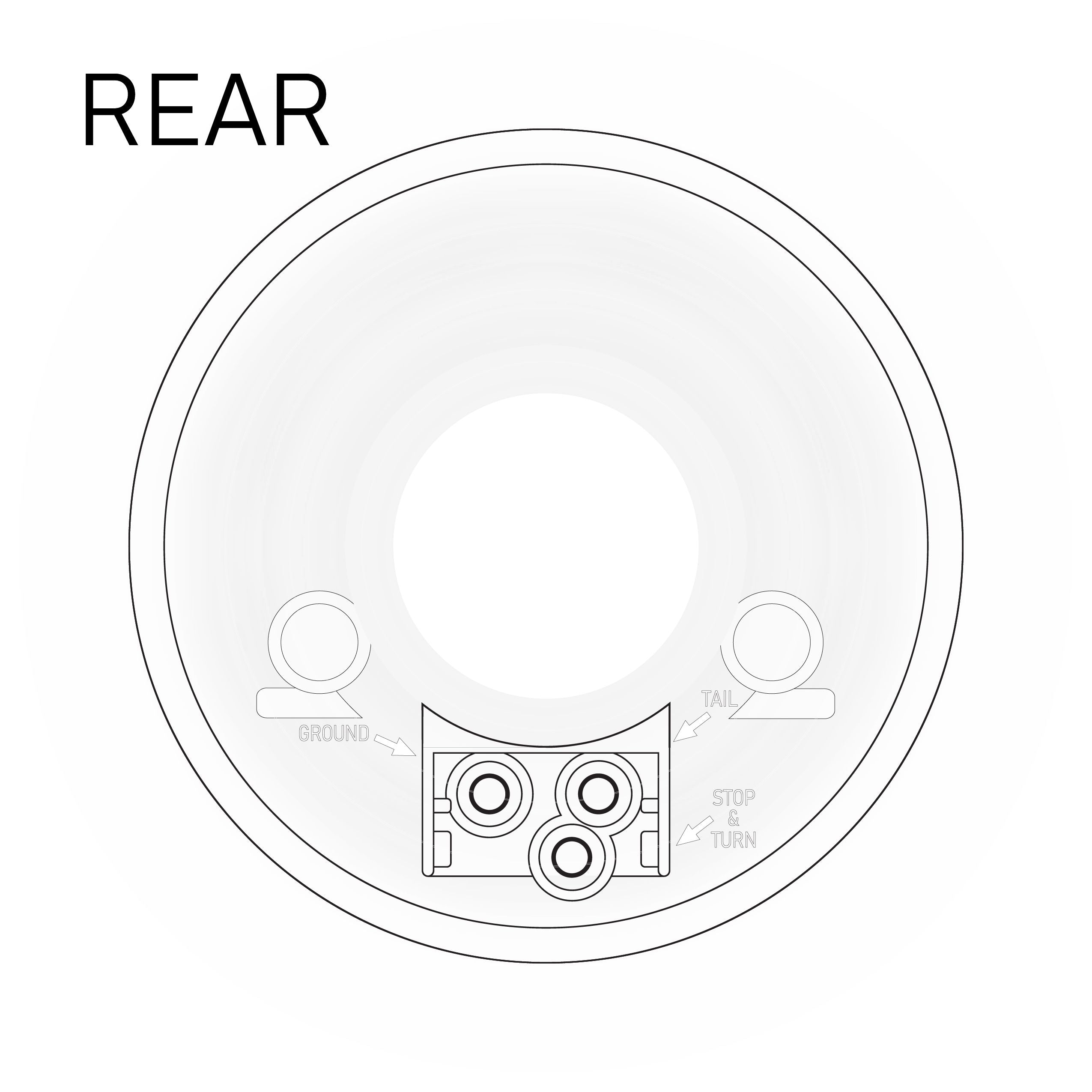 Uni-Bond KTR5400R - 4" Round Tail Light Red Sealed