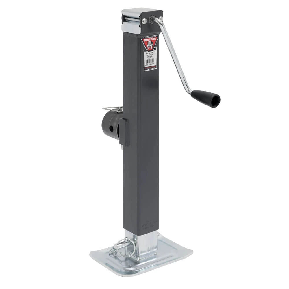 SQUARE TRAILER JACK 8K, WELD-ON, SIDEWIND