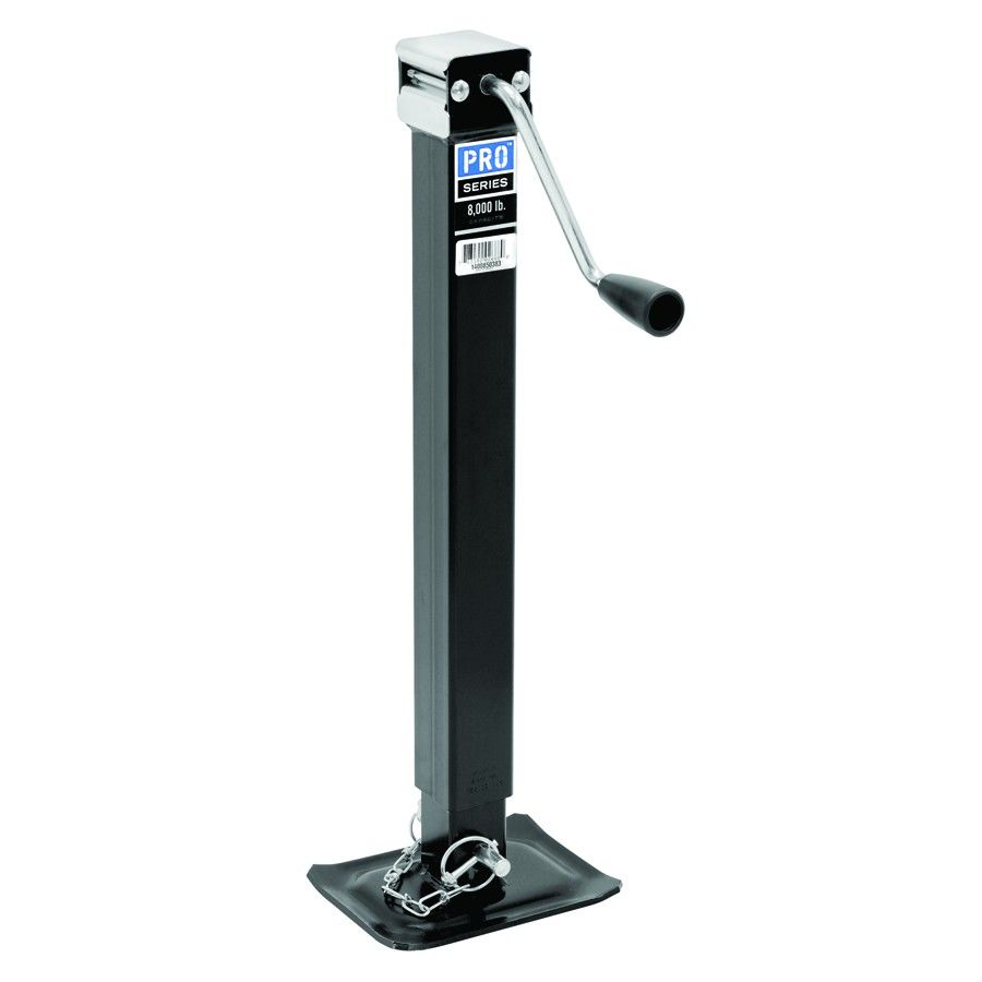 SQUARE TRAILER JACK 8K, WELD-ON, SIDEWIND