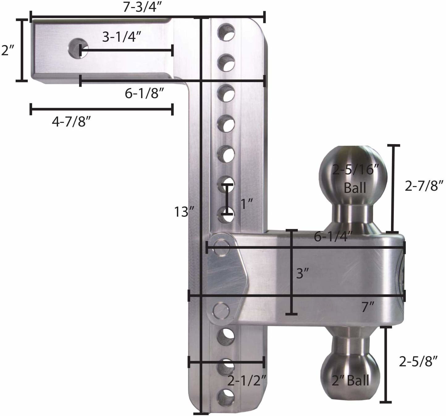 Weigh Safe CTB10-2 - Turnover Ball 10" Drop Hitch with 2" Shank