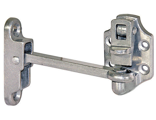 HEAVY-DUTY ALUMINUM DOOR HOLD BACK - 4" HOOK AND KEEPER