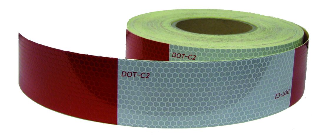 REFLECTIVE TAPE 6" RED 6" SILVER 2" WIDE 150FT ROLL