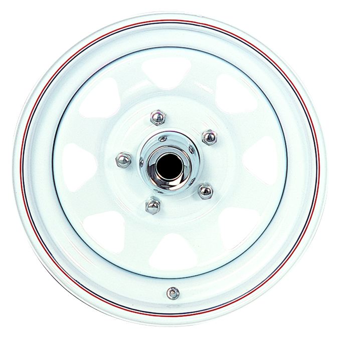 RT SW1565HW - White Eight Spoke Rim 15"x6" 0 ET 3.19