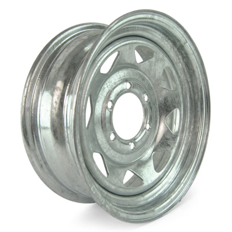 RT RT3242 - Galvanized Eight Spoke Rim 16"x6" 0 ET 4.90